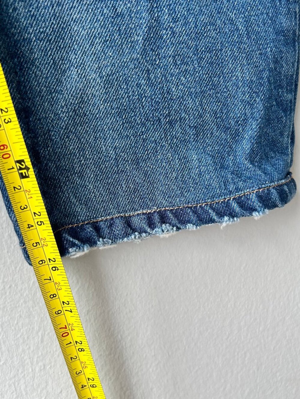 FRAME Le Mec Malibu Relaxed Boyfriend Jeans 25 Button Fly Raw Hem 100% Cotton - Picture 8 of 9